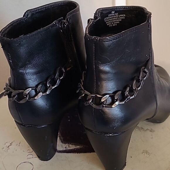 Easy Spirt Vegan Leather Black Ankel Booties - Picture 6 of 13